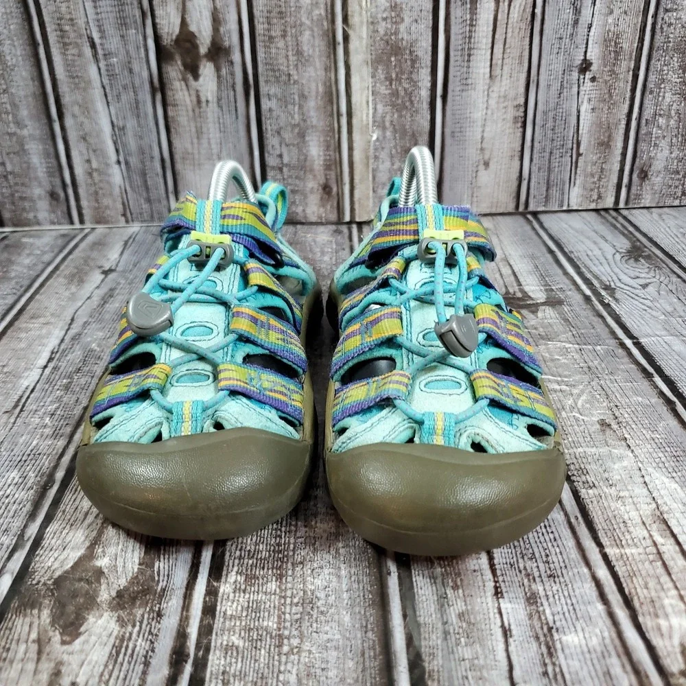 KEEN Youth Newport H2 Waterproof Sandals Blue Purple Yellow Hiking Shoes Size 2